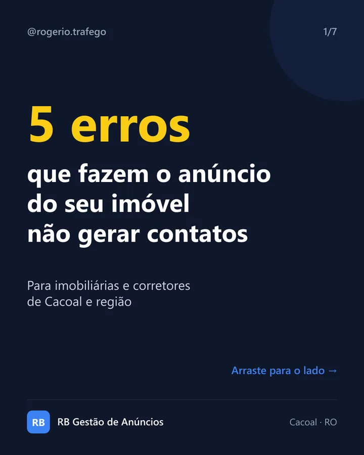 Capa do conteúdo 5 erros que fazem o anúncio do seu imóvel não gerar contatos